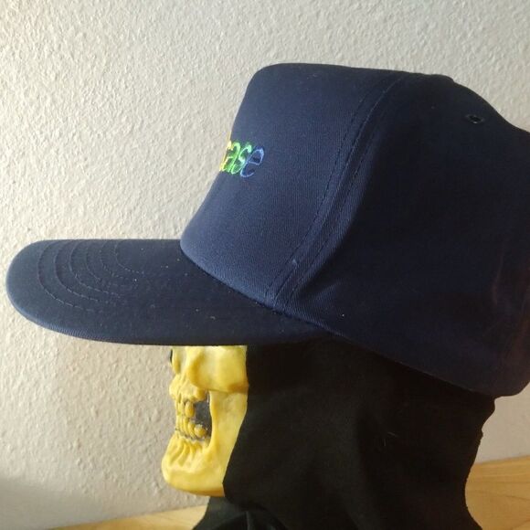 Vintage 90s Steelcase Rainbow Font Logo Snap Back Hat - Picture 4 of 9